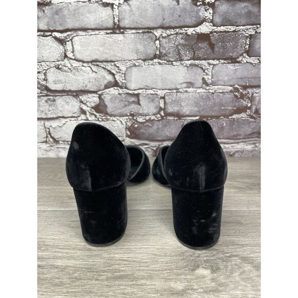 JENNI KAYNE Black Velvet D’ Orsay Block Heel Pointed Shoes Women Sz 39.5EU/9M US - Picture 12 of 16